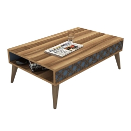 Τραπέζι Σαλονιού HM9499.02 105x60x36,6cm Walnut-Ciel Μελαμίνη