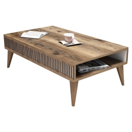 Τραπέζι Σαλονιού HM9505.01 105x60x34,6cm Walnut-White Μελαμίνη