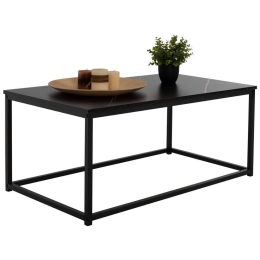 Τραπέζι Σαλονιού Saffron HM8975.13 95x55x43cm Όψη Μαρμάρου Black Μελαμίνη,Μέταλλο