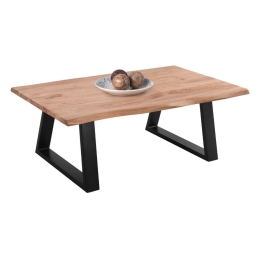 Τραπέζι Σαλονιού Sofia Slim HM8502.11 115x65x41cm Ακακίας Natural-Black Μέταλλο,Ξύλο
