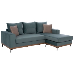 Καναπές Γωνία Αναστρέψιμη Portofino HM3252.07 240x165x92cm Αλέκιαστο Ύφασμα Mint Ξύλο,Ύφασμα