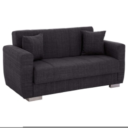 Καναπές-Κρεβάτι Polya Διθέσιος HM3241.03 150x84x88cm Dark Grey Ύφασμα