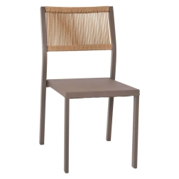 Καρέκλα HM5921.03 46x55,5x83cm Με Rattan & Textline  Shampagne-Beige