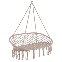 Κρεμαστή Φωλιά Neena HM5769 Διθέσια 130x67x120-140cm Μακραμέ Beige
