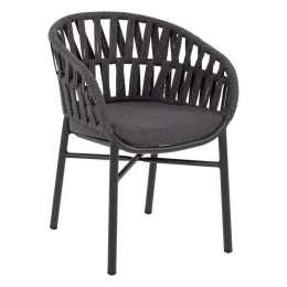 Πολυθρόνα HM5857.01 57x56x78cm Με Σχοινί Anthracite