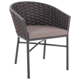 Πολυθρόνα HM5859.01 60x57x77cm Με Αφρώδες Σχοινί Anthracite