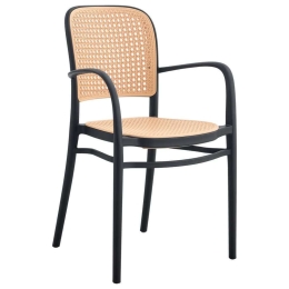 Πολυθρόνα HM5938.02 56x52,5x85,5cm Black-Beige
