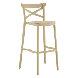 Σκαμπό Μπαρ HM5933.03 Με Πλάτη 41x49x102cm Cappuccino
