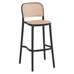 Σκαμπό Μπαρ HM5939.02 Με Πλάτη 41x53x103cm Black-Beige