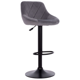 Σκαμπό Μπαρ Rose HM204.20 46x48,5x105cm Με Αμορτισέρ Grey
