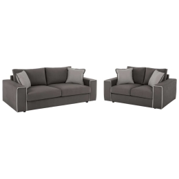 Σαλόνι (Σετ 2Τμχ) Home HM3235.01 Με Αλέκιαστο Ύφασμα Grey Ύφασμα