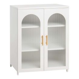 Ντουλάπι Βιτρίνα Caril HM9571.02 80x37-40x102cm Μεταλλικό White Μέταλλο