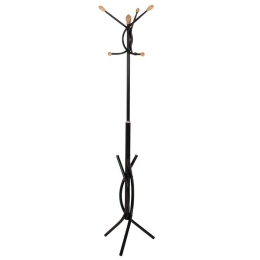 Καλόγερος 7 Σημείων Κρέμασης HM9575.01 41x41x176cm Μεταλλικός Black Μέταλλο