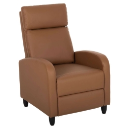 Πολυθρόνα Relax Hiber HM9782.22 67,5x90x104cm Τεχνόδερμα Brown Τεχνόδερμα