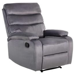 Πολυθρόνα Relax Yasumu HM9783.01 80x93x100cm Βελούδο Grey Βελούδο