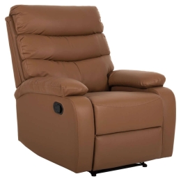 Πολυθρόνα Μασάζ Yasumu HM9784.12 80x93x100cm Τεχνόδερμα Brown Τεχνόδερμα