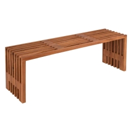 Παγκάκι Nya HM9829 139,5x34,5x48,5cm Από Μασίφ Ξύλο Natural-Teak