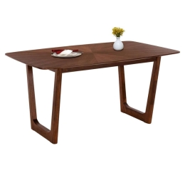 Τραπέζι Τραπεζαρίας Riner Ορθογώνιο HM9745 180x90x76cm Με Καπλαμά Φράξινου Ξύλου Walnut Mdf
