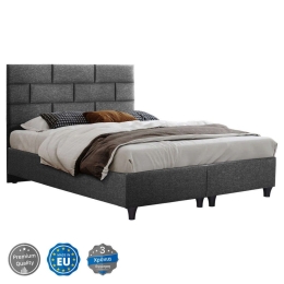 Κρεβάτι Soledad HM644.01 Για Στρώμα 150x200cm Ύφασμα Grey Διπλό Ξύλο,Ύφασμα