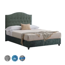 Κρεβάτι Malena HM647.27 Για Στρώμα 120x200cm Με Ύφασμα Nubuck Green Ημίδιπλο