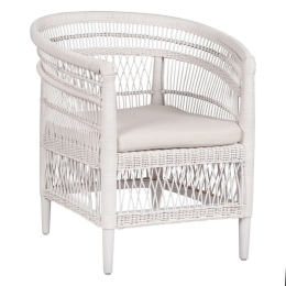 Πολυθρόνα Malawi HM9635.02 Με Μαξιλάρι 80x70x86cm Rattan White