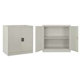 Ντουλάπα HM5960.11 Με 2 Αποθηκευτικούς Χώρους 90x40x90cm Μεταλλική Grey