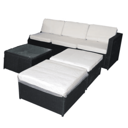 Bonsai Home Σετ Σαλόνι Κήπου Rattan 6 Τεμαχίων 58,5Χ58,5Χ37 cm