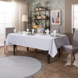 Τραπεζομάντηλο Limoges White Teoran 160Χ250 Βαμβάκι-Πολυέστερ