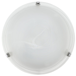 Φωτιστικό Οροφής - Πλαφονιέρα Salome 7186 White-Silver Eglo Μέταλλο,Γυαλί