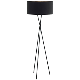 Φωτιστικό Δαπέδου Fondachelli 95541 Black Eglo Ατσάλι,Ύφασμα