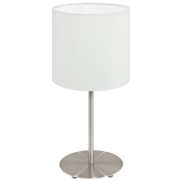 Φωτιστικό Επιτραπέζιο Pasteri 95725 White Eglo Μέταλλο,Ύφασμα