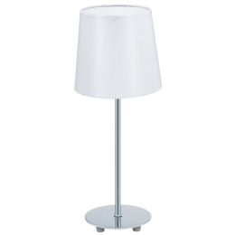 Φωτιστικό Επιτραπέζιο Lauritz 92884 White Eglo Μέταλλο,Ύφασμα