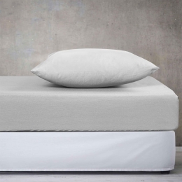 Σεντόνι Με Λάστιχο Monochrome Grey Madi Υπέρδιπλο 160x230cm 100% Βαμβάκι