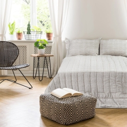 Κουβερλί Νυφικό Square (Σετ 3τμχ) Beige Madi Υπέρδιπλο 220x240cm Βαμβάκι,Πλαστικό
