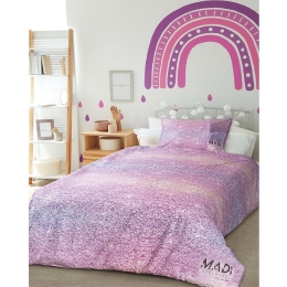 Κουβερλί Παιδικό Fairy Dust (Σετ 2τμχ) Pink Madi Μονό 170x240cm 100% Βαμβάκι