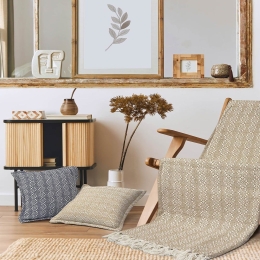 Ριχτάρι Faith Beige Madi Διθέσιο 180x250cm 100% Βαμβάκι