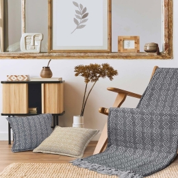 Ριχτάρι Faith Navy Blue Madi Διθέσιο 180x250cm 100% Βαμβάκι