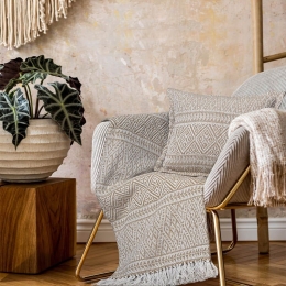 Ριχτάρι Tomb Beige Madi Διθέσιο 180x250cm 100% Βαμβάκι