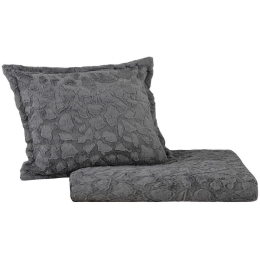 Μαξιλαροθήκη Διακοσμητική Rubble Grey Madi 45X45 45x45cm Οικολογική Γούνα