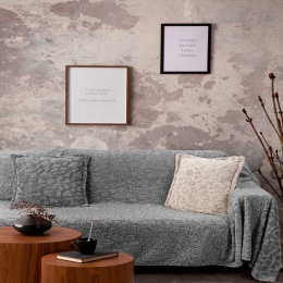 Ριχτάρι Rubble Grey Madi Πολυθρόνα 170x180cm Οικολογική Γούνα