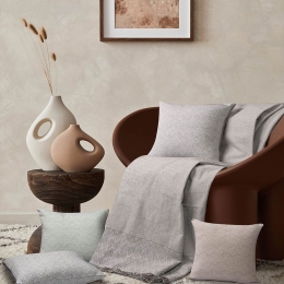Ριχτάρι Rombo Brown Madi Πολυθρόνα 170x180cm 100% Βαμβάκι