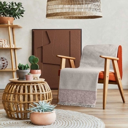 Ριχτάρι Blumen Brown Madi Τετραθέσιο 170x340cm 100% Βαμβάκι