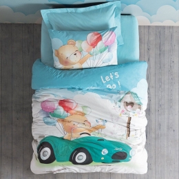 Σεντόνια Παιδικά Lets Go (Σετ 3τμχ) Multi Madi Μονό 170x240cm 100% Βαμβάκι