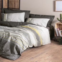 Κουβερλί Stukke (Σετ 3τμχ) Greige Madi Υπέρδιπλο 220x240cm 100% Βαμβάκι