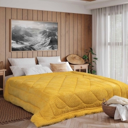 Κουβερτοπάπλωμα Bekvam Yellow Madi Υπέρδιπλο 220x240cm Silicon Fiber