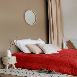 Κουβερτοπάπλωμα Unicolore Red Madi Ημίδιπλο 180x240cm Silicon Fiber