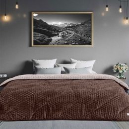 Κουβερτοπάπλωμα Units Brown Madi Ημίδιπλο 180x240cm Silicon Fiber