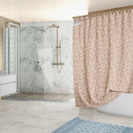 Κουρτίνα Μπάνιου Foliage Beige Madi 180Πx180Υ 180x180cm Pet