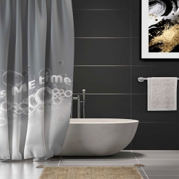 Κουρτίνα Μπάνιου It's Me Time Grey Madi 180Πx200Υ 180x200cm Pet