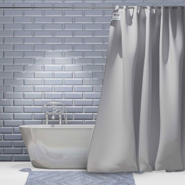 Κουρτίνα Μπάνιου Llano Grey Madi 180Πx180Υ 180x180cm Pet